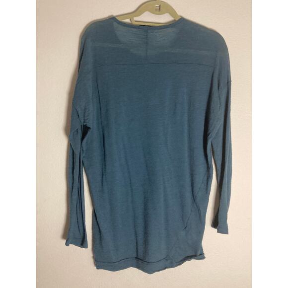 Pas de Calais - Teal Lightweight Wool Knit Sweater ~ Long ~ Sz 36 - Picture 6 of 6